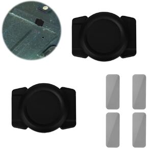 2pcs Magnetic Holder Case Compatible with AirTag, Waterproof Hidden Magnet Mount Silicone Protective Cover with 4pcs Iron Sheets for Car Bike Luggage Metal Surfaces