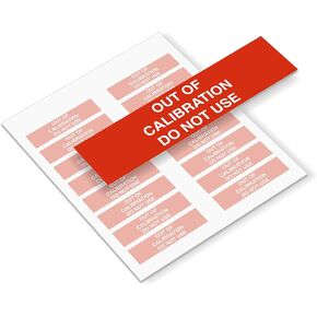 SmartSign Out of Calibration Do Not Use Write-On Label | 2" x 0.5" Vinyl, Pack of 160, Made in USA