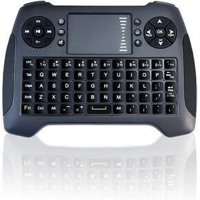 2.4G Mini Wireless Keyboard with Touchpad Mouse and Multimedia Keys Rechargeable Li-ion Battery Handheld Remote Control Air Mouse for Android TV Box Smart TV