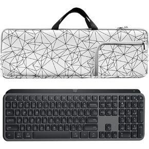 Keyboard Bag Keyboards Travel Protective Sleeve Shockproof Waterproof Neoprene Case Compatible with Logitech MX KEYSKeyboard Mouse/MX Master Keys S Keyboard Mouse (White)