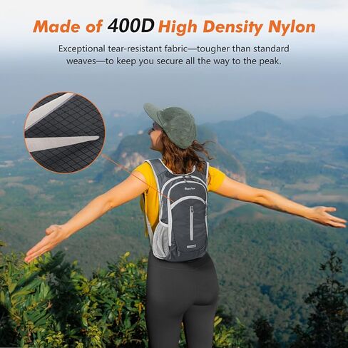 Seektop Small Hiking Backpack 12L to 15L Expandable Travel Packable Waterproof Daypack Lightweight Hiking Bag for Women Men in Kuwait