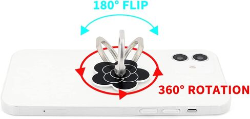 LaMignonne Cell Phone Ring Holder Flower Finger Ring Grip Stand 360° Rotation 180° Flip Universal Kickstand Compatible with All Smartphones (Rose Gold) in Kuwait