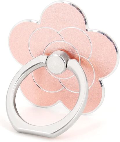 LaMignonne Cell Phone Ring Holder Flower Finger Ring Grip Stand 360° Rotation 180° Flip Universal Kickstand Compatible with All Smartphones (Rose Gold) in Kuwait