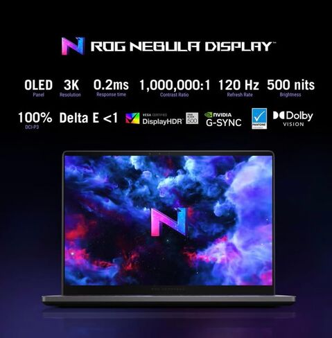 ASUS ROG Zephyrus G14 Latest 2025 AI Gaming Laptop Copilot + PC 14.0" 2.8K OLED 120Hz Display (AMD Ryzen AI 9 HX 370, GeForce RTX 5070 Ti 12GB, 32GB LPDDR5X, 2TB SSD, RGB KB, Win 11 Pro) w/DKZ Hub in Kuwait