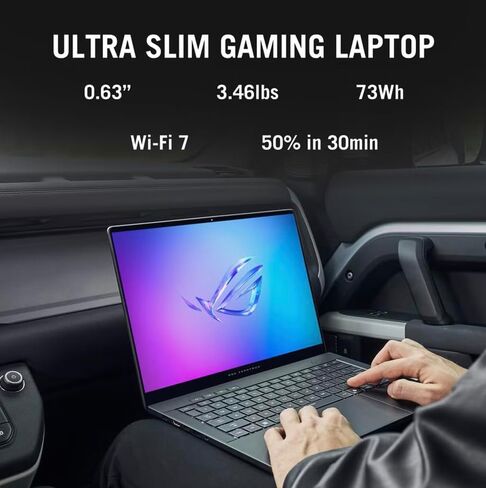 ASUS ROG Zephyrus G14 Latest 2025 AI Gaming Laptop Copilot + PC 14.0" 2.8K OLED 120Hz Display (AMD Ryzen AI 9 HX 370, GeForce RTX 5070 Ti 12GB, 32GB LPDDR5X, 2TB SSD, RGB KB, Win 11 Pro) w/DKZ Hub in Kuwait
