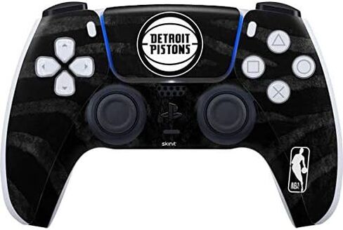 Skinit Decal Gaming Skin Compatible with PS5 Controller - Officially Licensed NBA Detroit Pistons Black Animal Print Design in Kuwait