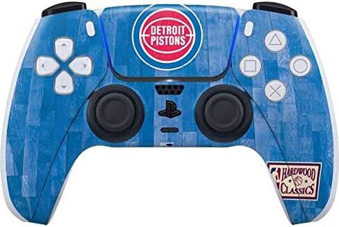 Skinit Decal Gaming Skin Compatible with PS5 Controller - Officially Licensed NBA Detroit Pistons Black Animal Print Design in Kuwait