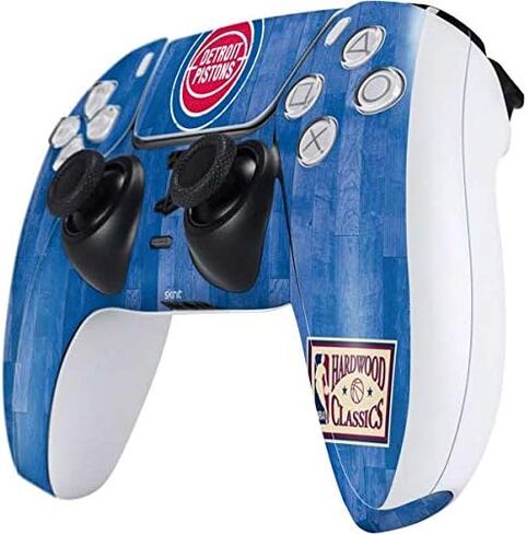 Skinit Decal Gaming Skin Compatible with PS5 Controller - Officially Licensed NBA Detroit Pistons Black Animal Print Design in Kuwait