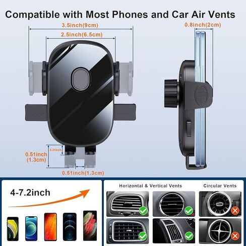 360° Adjustable Car Long Arm Universal Phone Holder, Powerful Suction Cup and Stable Clamp Arm for Dashboard Windshield, Compatible with iPhone/Android/Samsung Galaxy and All Smartphones in Kuwait