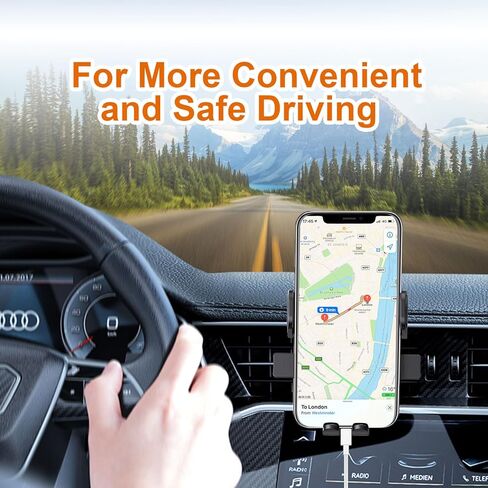 360° Adjustable Car Long Arm Universal Phone Holder, Powerful Suction Cup and Stable Clamp Arm for Dashboard Windshield, Compatible with iPhone/Android/Samsung Galaxy and All Smartphones in Kuwait