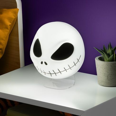 Paladone Nightmare Before Christmas Jack Mask Light وديكور الهالوين - مثبت على الحائط أو قائم بذاته، يتضمن كابل USB - إضاءة Jack Skellington على شكل 18 سم in Saudi Arabia