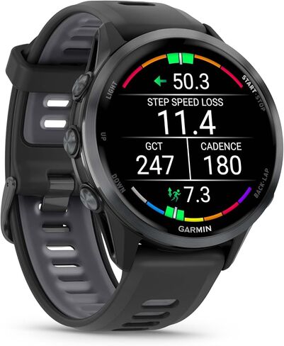 Wearable4U Garmin Forerunner 970 Titanium Smartwatch with Whitestone Case and Whitestone/Translucent Amp Yellow Band, AMOLED Display Power Bank Bundle in Saudi Arabia
