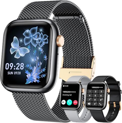 Wather Women Women Wather Watch: Gold Smart Watches for Women ، تجعل الإجابة على Bluetooth Call هواتف Android iPhone متوافق 123+ أوضاع رياضية IP68 in Saudi Arabia