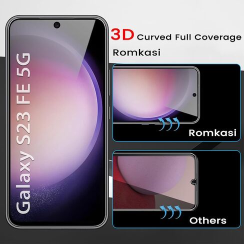 4 عبوات من واقي الشاشة لهاتف Samsung Galaxy A14 5G مع 4 قطع من واقي عدسة الكاميرا، غطاء كامل من الزجاج المقسى مضاد لبصمات الأصابع، خالٍ من الفقاعات in Kuwait