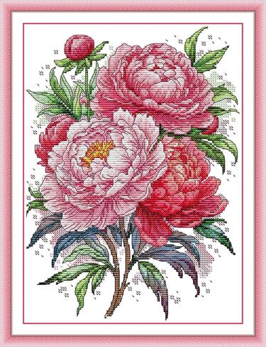 CaptainCrafts Cross Stitch Kits Stamped Preprinted Fabric DMC DIY Art Embroidery Kits for Adults Beginners Gift Home Decor Snowman (Stamped) in Saudi Arabia