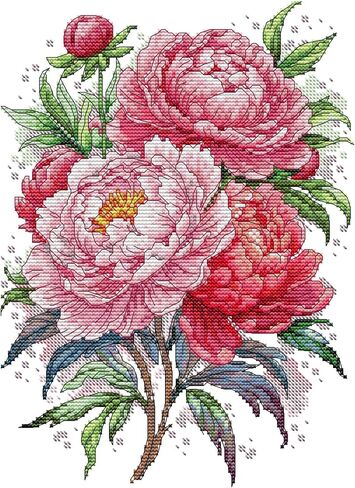 CaptainCrafts Cross Stitch Kits Stamped Preprinted Fabric DMC DIY Art Embroidery Kits for Adults Beginners Gift Home Decor Snowman (Stamped) in Saudi Arabia