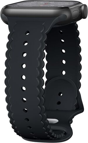 Dirrelo Lace Silicone Band Compatible with Apple Watch Bands Women 40mm 41mm 38mm 44mm 46mm 45mm 42mm 49mm, Soft Solace Wristband Replacement Strap for iWatch Band Series Ultra 10 9 8 SE 7 6 5 4 3 2 1 in Kuwait