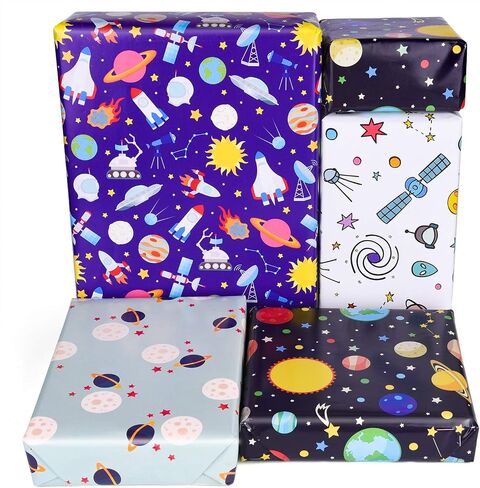 PLULON 6 Sheets Halloween Birthday Gift Wrapping Paper, Gift Wrap Paper for Wedding, Birthdays, Hen Party, Baby Shower Halloween Decorations in Saudi Arabia