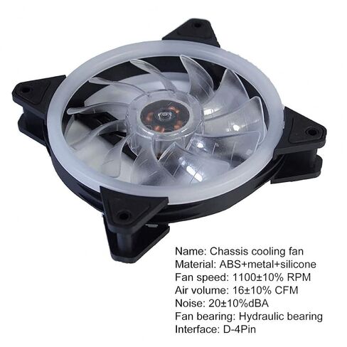 120mm RGB Cooling Fan Mute 6PIN 12V Lighting Fan Desktop PC Chassis Desktop PC Case Quiet Large 6 Pin Radiator(C) in Kuwait