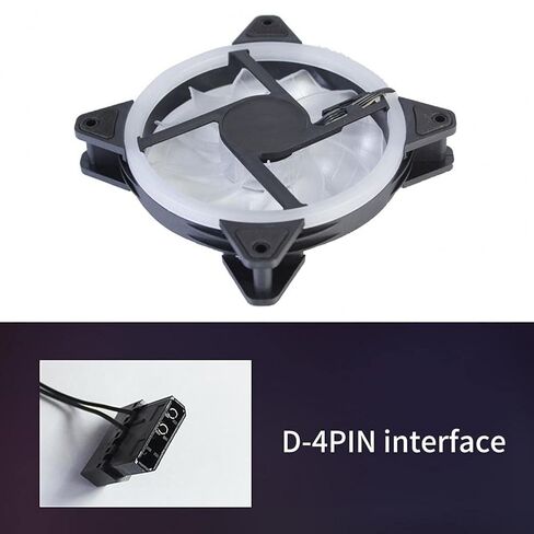 120mm RGB Cooling Fan Mute 6PIN 12V Lighting Fan Desktop PC Chassis Desktop PC Case Quiet Large 6 Pin Radiator(C) in Kuwait