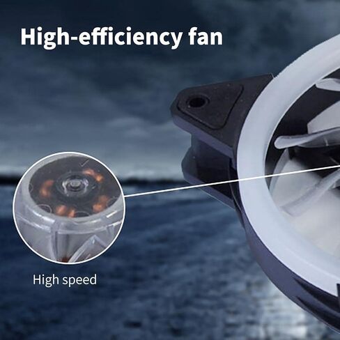 120mm RGB Cooling Fan Mute 6PIN 12V Lighting Fan Desktop PC Chassis Desktop PC Case Quiet Large 6 Pin Radiator(C) in Kuwait