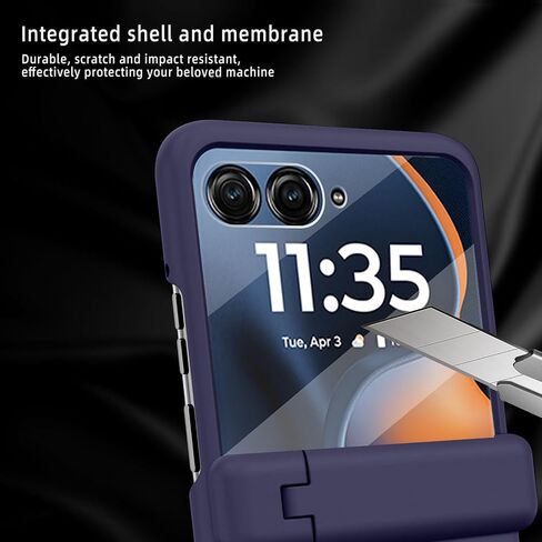 for Motorola Razr 2025/2024 Case with Stand & Hinge Protection & Front Screen Protector, Rugged Bumper Case Shockproof Full-Body Protective Cover for Moto Razr 2025/2024 (Red) in Saudi Arabia