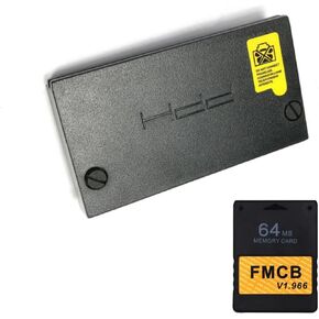 PS2 SATA Hard Drive Adapter + PS2 64MB FMCB Free McBoot Card v1.966