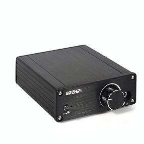 PAD-MA1 Class D Amplifier mini Home Audio Stereo 80 W×2 2.0 Channel Infineon MA12070 Integrated High Power Amp for Passive Speakers AUX/RCA Input Receiver (Black)