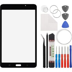 استبدال عدسة الشاشة الخارجية الأمامية المتوافقة مع علامة تبويب Samsung Galaxy A (2016) T280 T285 7.0 بوصة مع أدوات (لا توجد شاشة وأرقام لمسة)