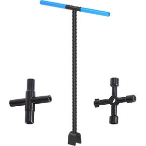 JUMBO 16" Water Meter Key with 4 Way Sillcock Key and 4 Way Multi Utility Key
