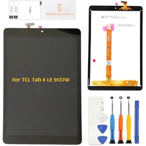 A-MIND OEM LCD Screen for TCL Tab 8 LE 9137W (2023) 8inch Black Display Touch Digitizer Assembly Replacement with Repair Tools