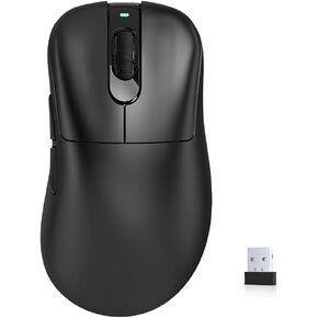Wireless Gaming Mouse, 24000 DPI, Wired/2.4GHz/Bluetooth Ergonomic Mouse, 150Hours Battery Life, Free Lag, 57g Lightweight Rechargeable Gaming Mice for Laptop/PC/Mac/Tablet/Xbox/MacBook, Black