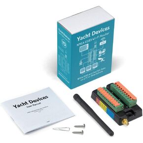 Yacht Devices Boat NMEA 0183 Wi-Fi Router (YDWR-02) for Yacht and Boat Network - 4 x NMEA0183, 1 x SeaTalk, WiFi