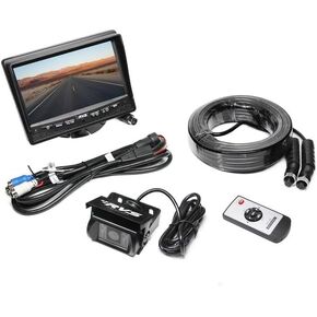 7" Backup Camera System for RV/Truck/Bus - Waterproof Camera with Night Vision