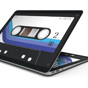 Retro Cassette Tape V8 Full-Body Wrap Scratch Resistant Decal Skin-Kit Compatible with MacBook 13" Air M1 (A2337)