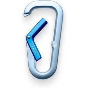 JAMES° Hardin Forged Carabiner with Tapered Design for Everyday Carry, Aerospace-Grade 6063 Aluminum to Keep Keys and Necessities Secure, Sea Wave & Cerulean