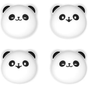 PlayVital Thumb Grips for Nintendo Switch 2 | Kawaii Silicone Joystick Caps (4-Pack) - Cute Accessories Animal Design Thumbstick Covers for Joycon 2 - Chubby Panda