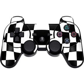 Skinit Decal Gaming Skin for PS3 Dual Shock Wireless Controller - Originally Designed Black and White Zoomed Checkerboard Design