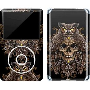 Skinit Decal MP3 Player Skin Compatible with iPod Classic (6th Gen) 80GB - Originally Designed Skull and Owl by Sarah Richter Design