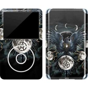 Skinit MECAL MP3 Player Skin متوافق مع iPod Classic (6th Gen) 80GB - مراحل Crow and Moon المصممة أصلاً بواسطة Sarah Richter Design