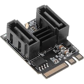Septpenta HDD Adapter Card, Jmb582 Chipset, Dual Port 6Gbps Fast Transfer, M2 to SATA3.0 Support 2 SATA Ports, PCI Express Expansi for Win for Linux