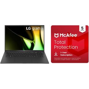 LG GRAM GRAM 17 بوصة رقيقة وخفيفة الوزن اللمس كمبيوتر محمول اللمس ، ETEL EVO ، مدعوم من Intel Core Ultra7 255H ، Home 11 Home ، 32GB RAM ، 2TB SSD - Obsidian Black