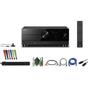 Yamaha RX-A2A AVENTAGE 7.2-Channel Surround Sound Network AV Receiver with MusicCast Built-in Wi-Fi and Bluetooth Streaming Home Theater System Bundle with Accessories