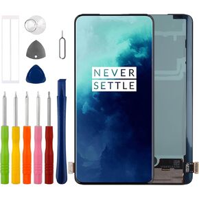 Duotipa 6.67" AMOLED Display for OnePlus 7 Pro / 1+ 7T Pro LCD Display Touch Screen Digitizer Assembly Replacement with Tool Sets, Black, Support Fingerprint