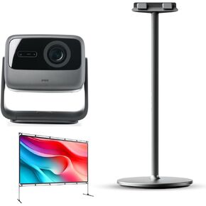 JMGO N1S PRO 4K عرض ليزر عرض ليزر مع حامل أرضية مجاني و 100 "شاشة محمولة (قيمة 268 دولار)