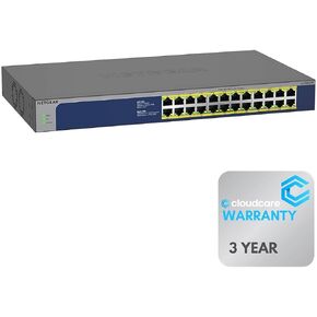 NETGEAR GS524PP 24-Port 𝐏𝐨𝐄+ Switch | Unmanaged | Rack-Mountable | 300W Power | Cloud Care's 3-Year Warranty SupportPlus Included