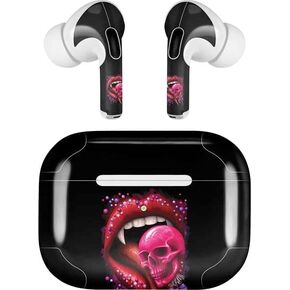 Skinit Decal Audio Skin Compatible with Apple AirPods Pro (2rd Gen, 2022) - Sarah Richter Vampire Skull Lollypop by Sarah Richter Design