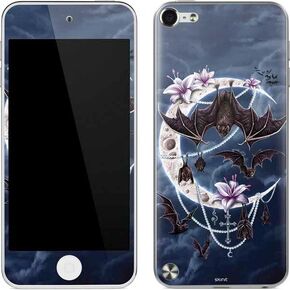 Skinit Decal MP3 Player Skin Compatible with iPod Touch (5th Gen&2012) - Originally Designed Gothic Moon with Bats and Flowers by Sarah Richter Design