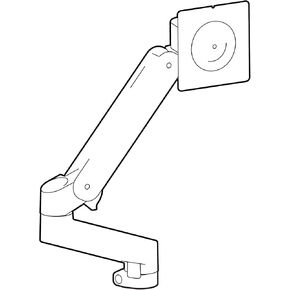 طقم توسيع ذراع Ergotron-LX Pro Monitor-الإضافية لـ LX Pro Desk and Wall Monitor Arms-رمادي داكن in Kuwait