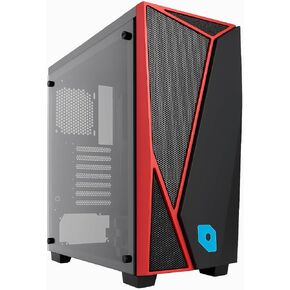 Carbide SPEC-04 Mid-Tower Gaming Case, Tempered Glass- Red CC9011117WW